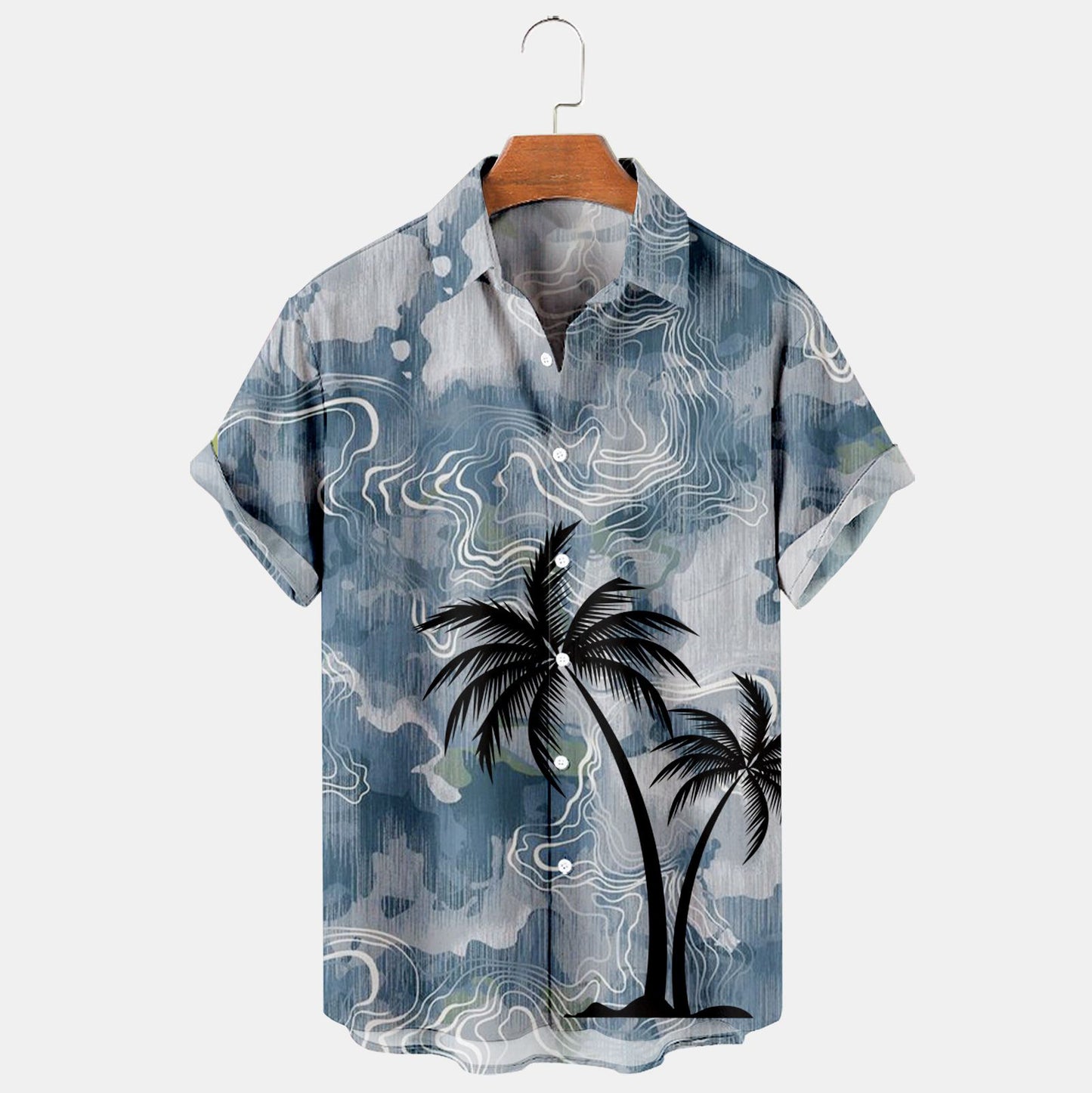 Coconut Tree Hawaiian Lounge Shirt