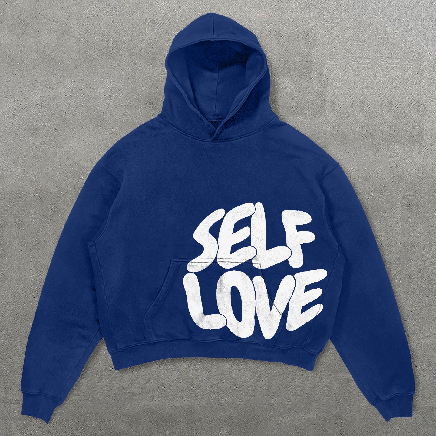 Self Love Print Long Sleeve Hoodie