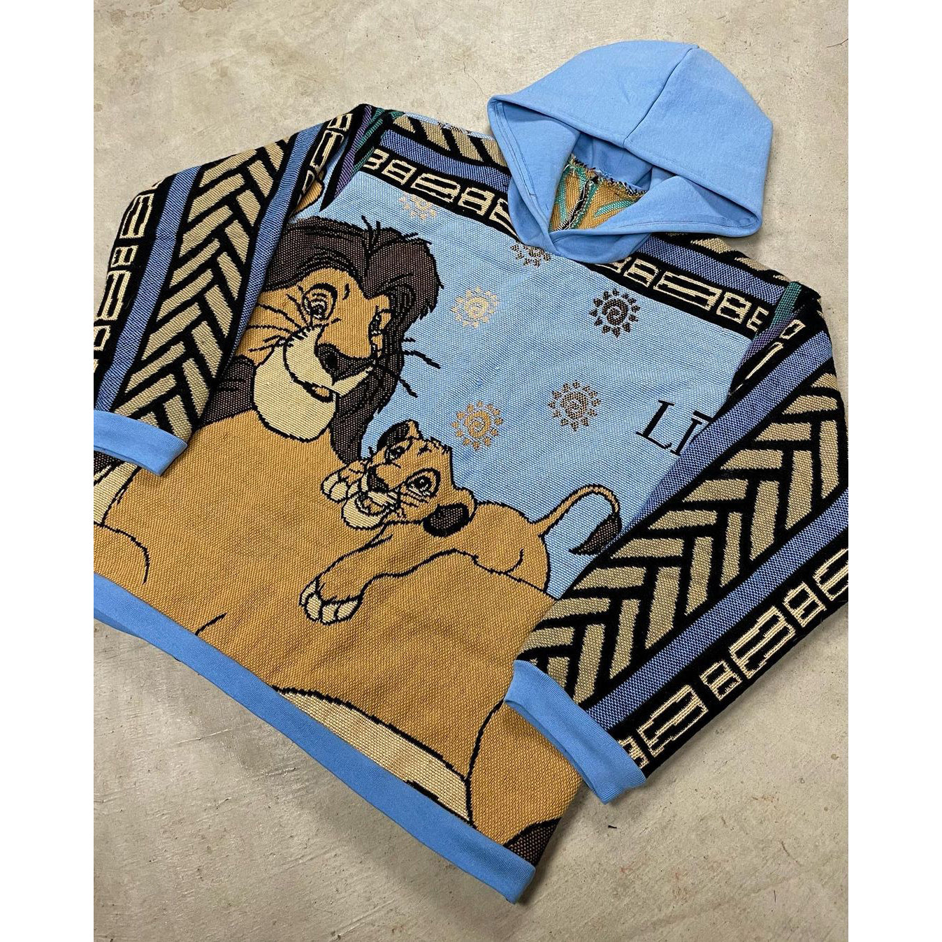Street hoodie with cartoon trendy brand pattern