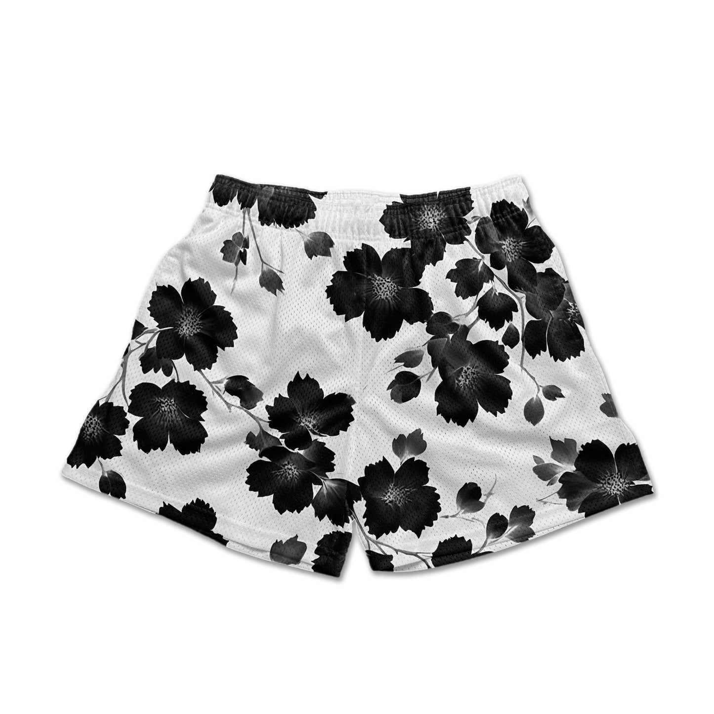 Personalized street style floral stretch shorts