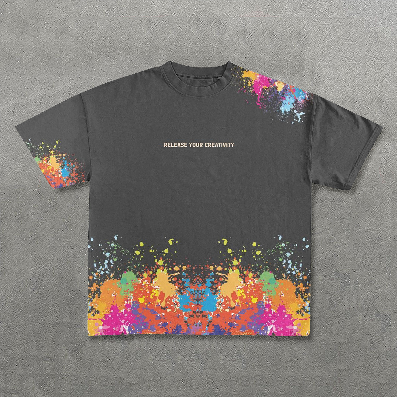 Release Your Creativity Print Short Sleeve T-Shirt