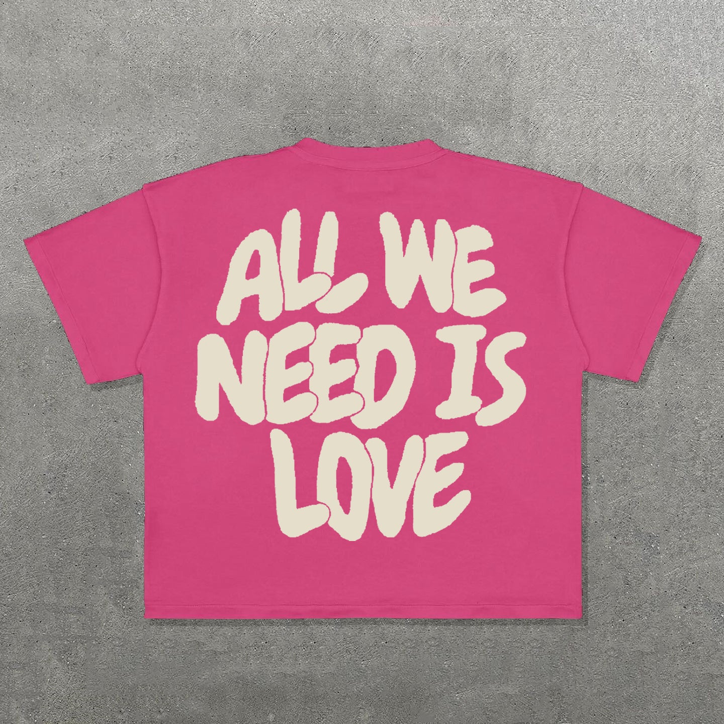 Casual All We Need Is Love Letter Print Short Sleeve T-Shirt