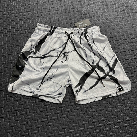 Stylish printed stretch casual shorts