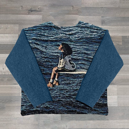 Sza Sos Print Long Sleeve Tapestry Sweatshirt