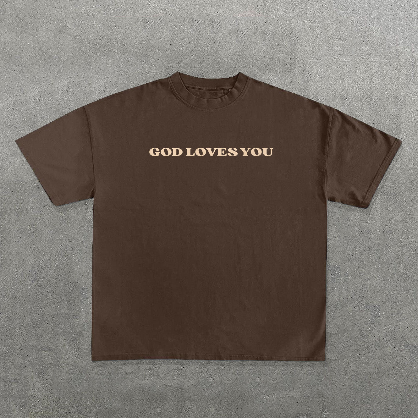 God Loves You Print Short Sleeve T-Shirt