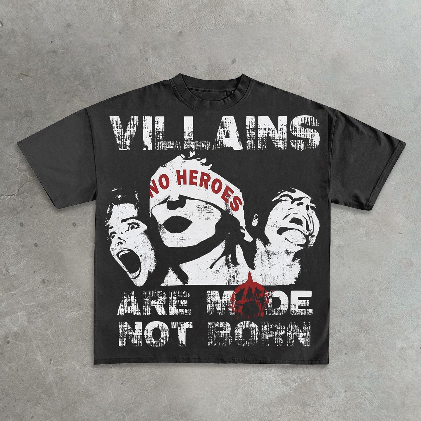 villain print street T-shirt