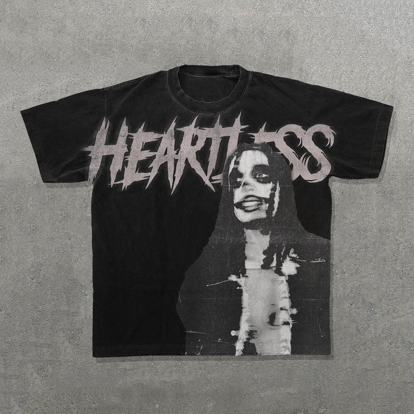 Heartless Print Short Sleeve T-Shirt