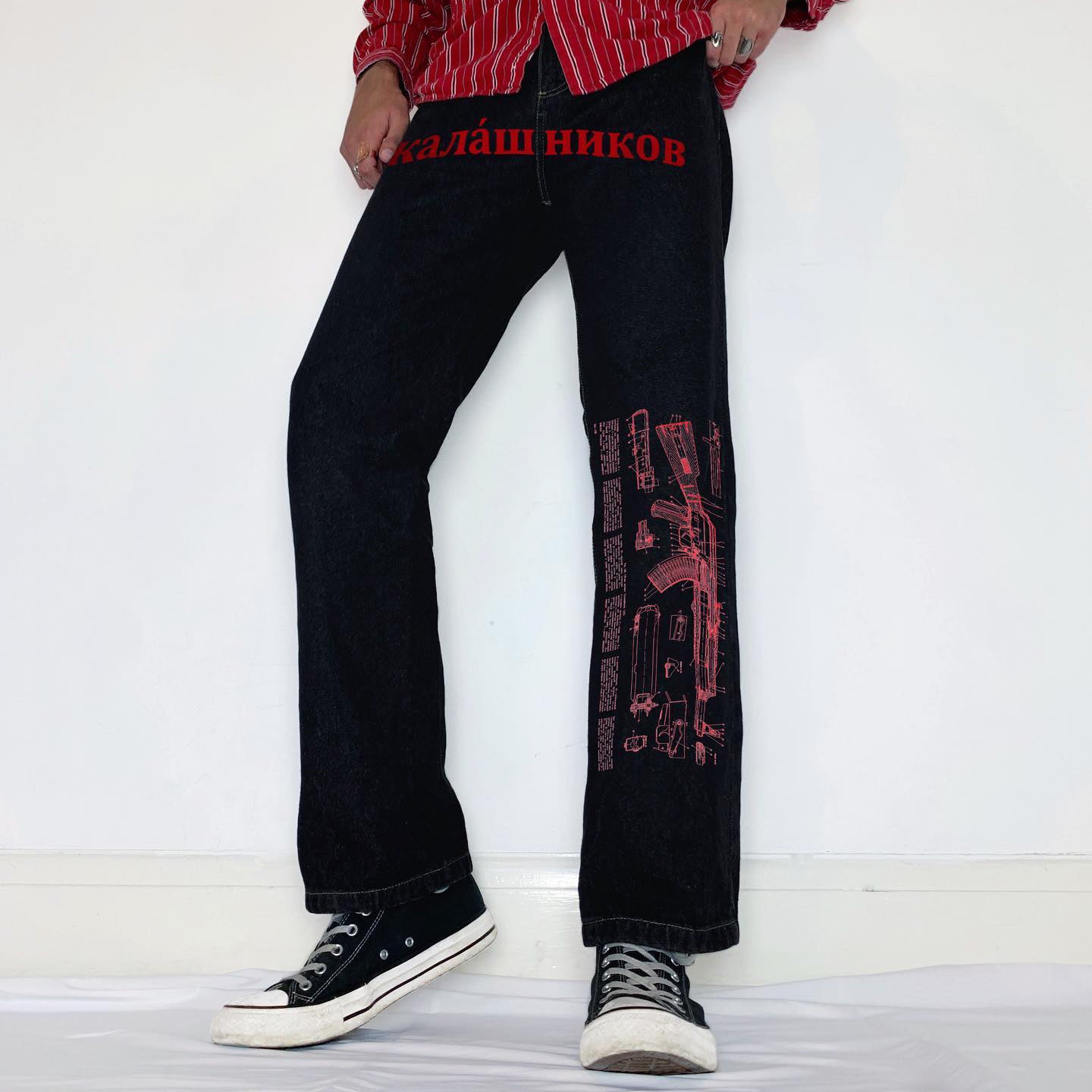 Personalized fashion printed jeans