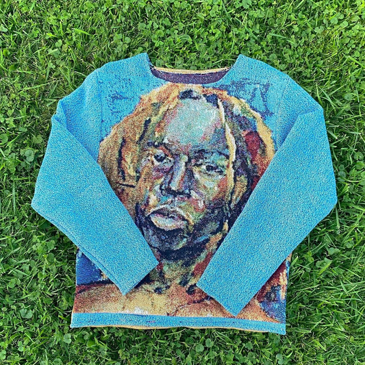 Retro Trendy Printed Tapestry Sweatshirt