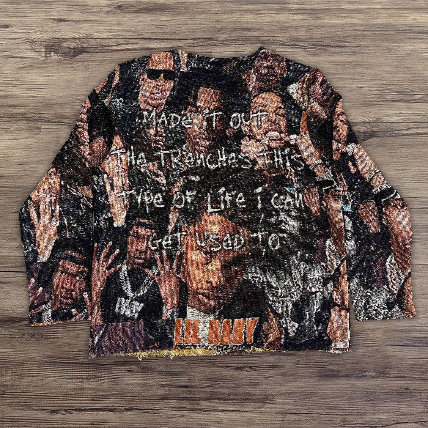 Casual street rap music festival printed crew neck sweatshirt