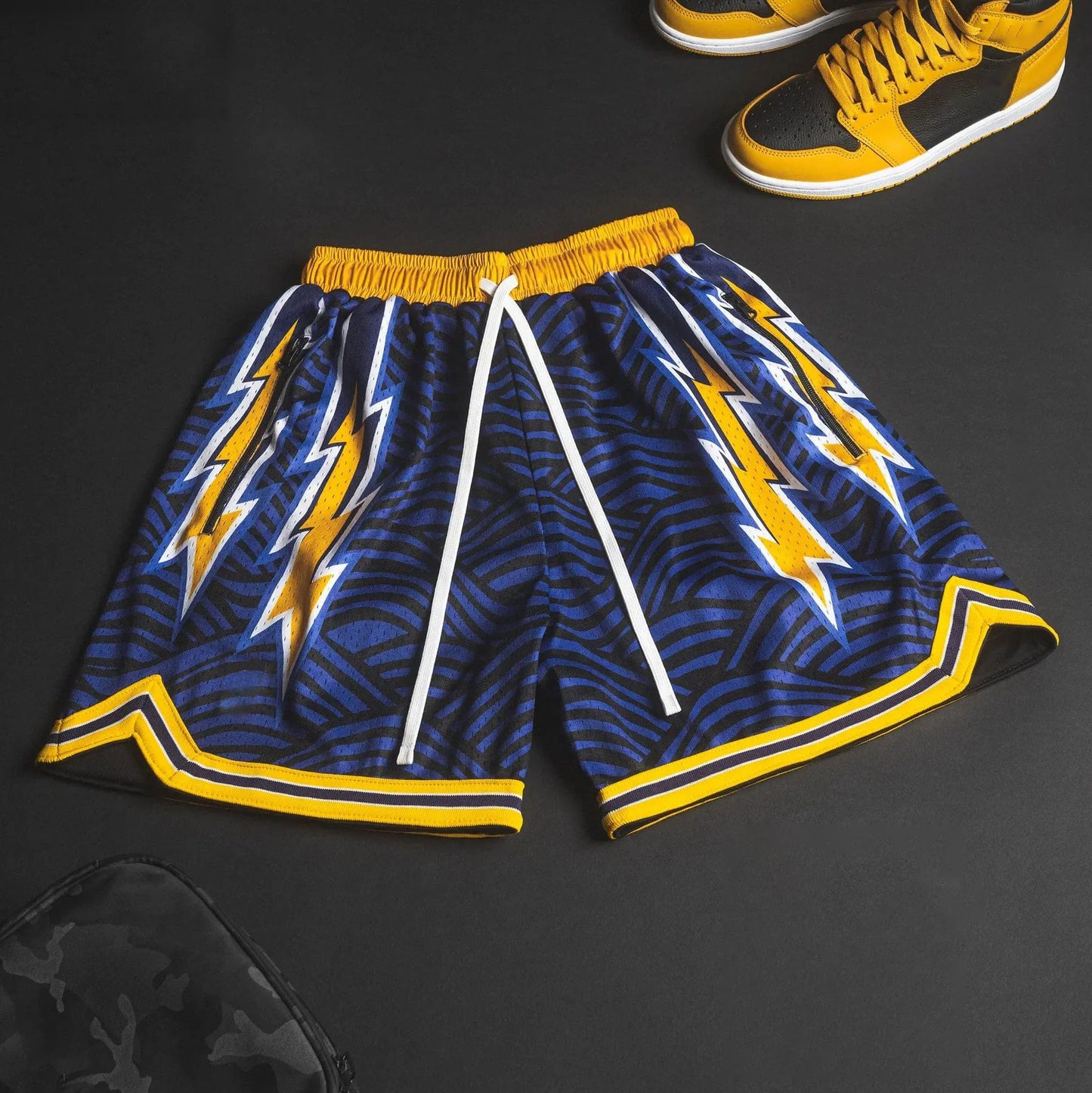 Lightning trendy mesh basketball shorts