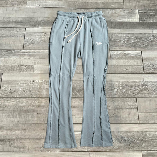 Casual Vintage Paneled Letter Print Trousers