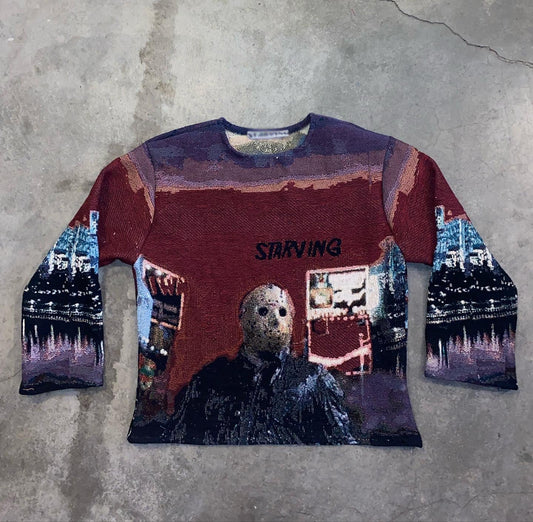 Trendy brand horror print retro sweatshirt