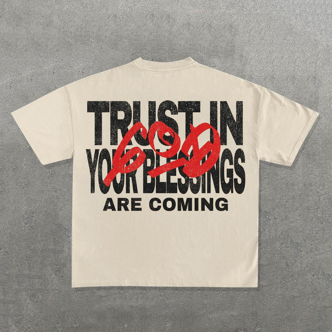 Trust In God Print Short Sleeve T-Shirt