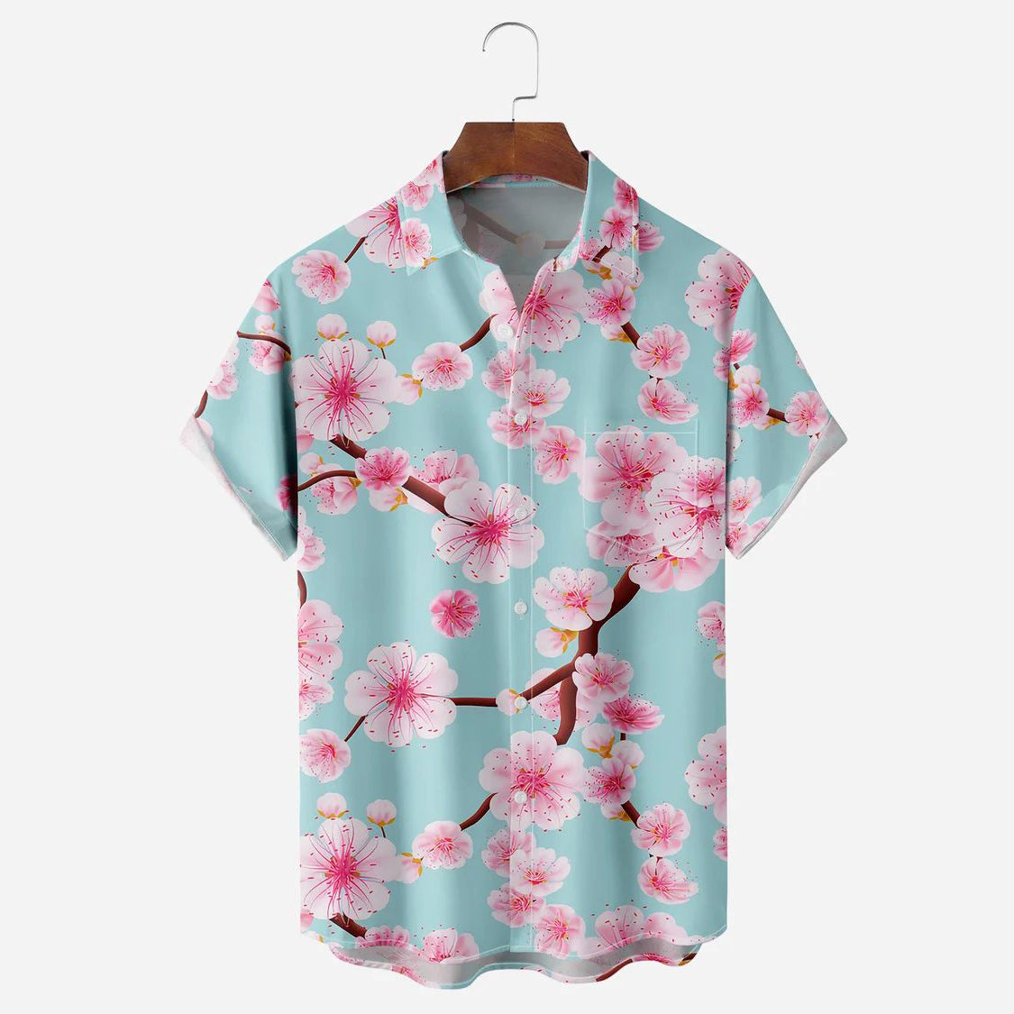 Fashion floral short-sleeved casual shirt