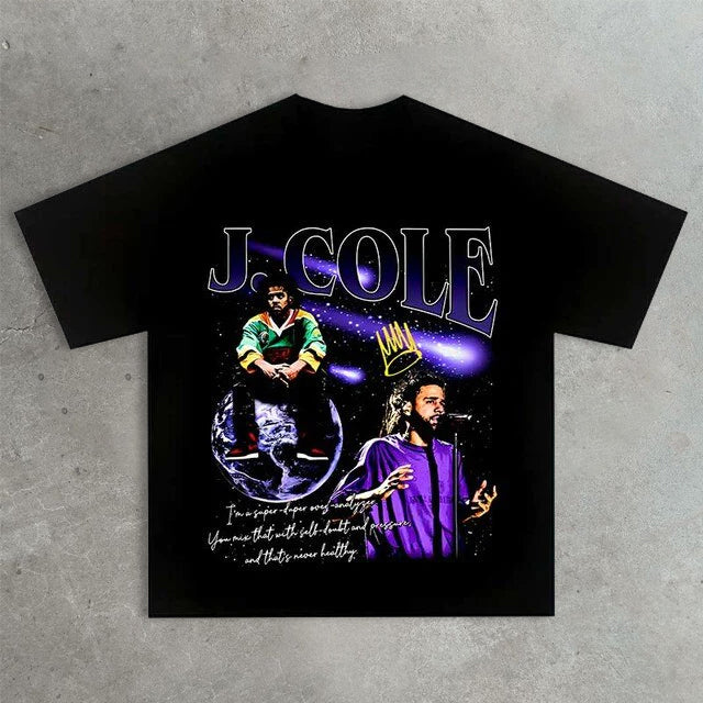 rap j cole printed T-shirt