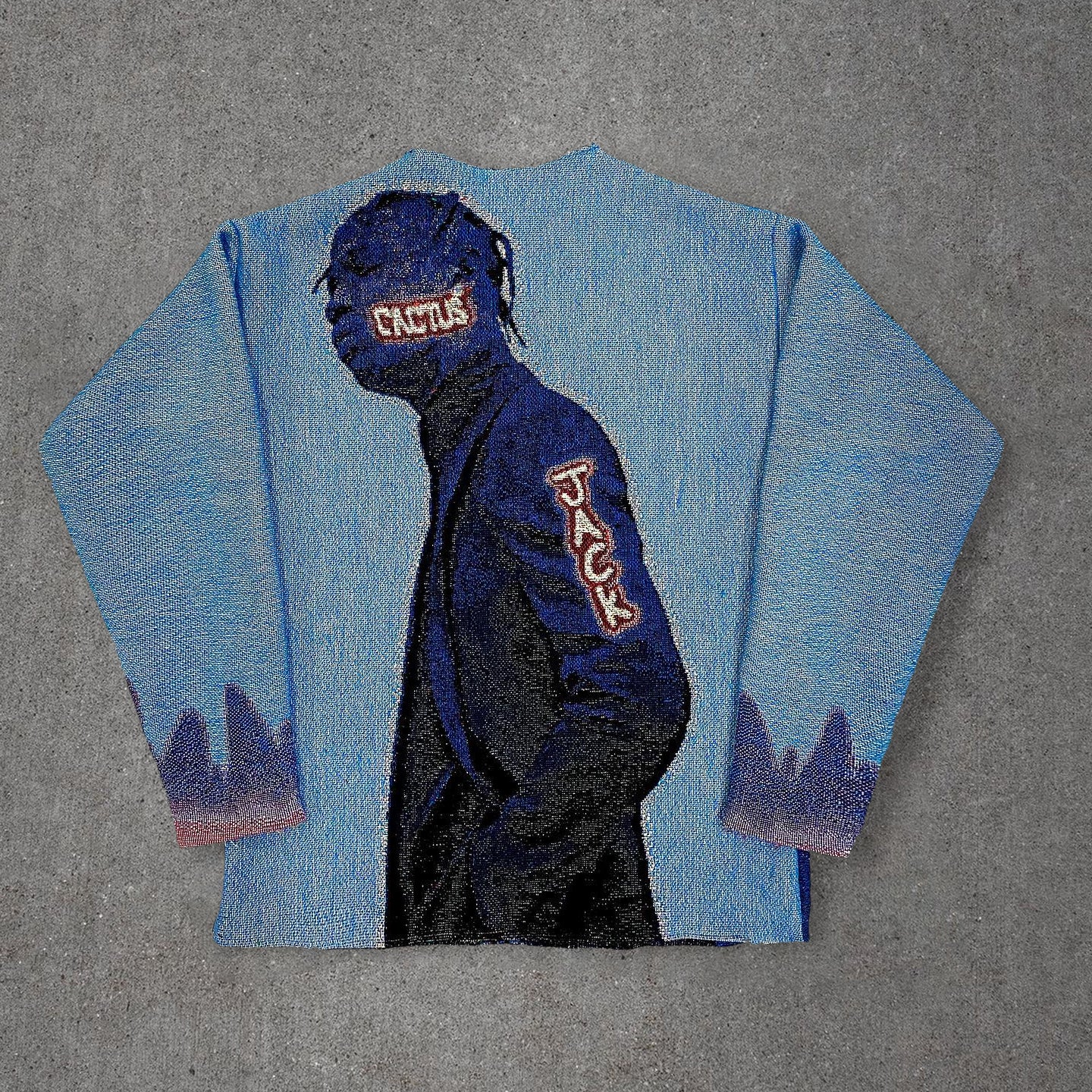 Trendy hip-hop tapestry sweatshirt