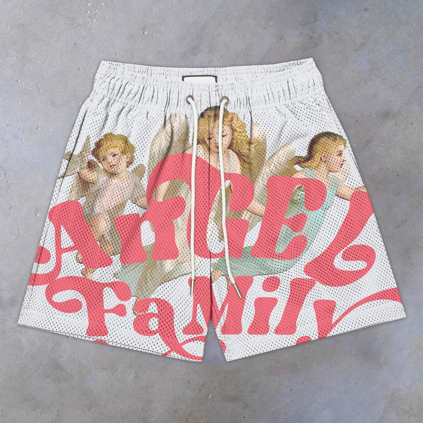 Fashion personality angel print shorts