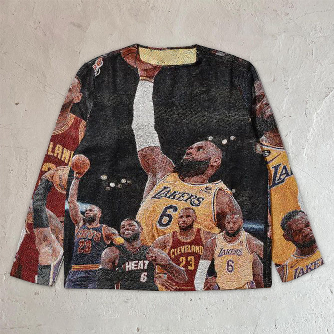 Retro Hip Hop Basketball Casual Sweatshirt