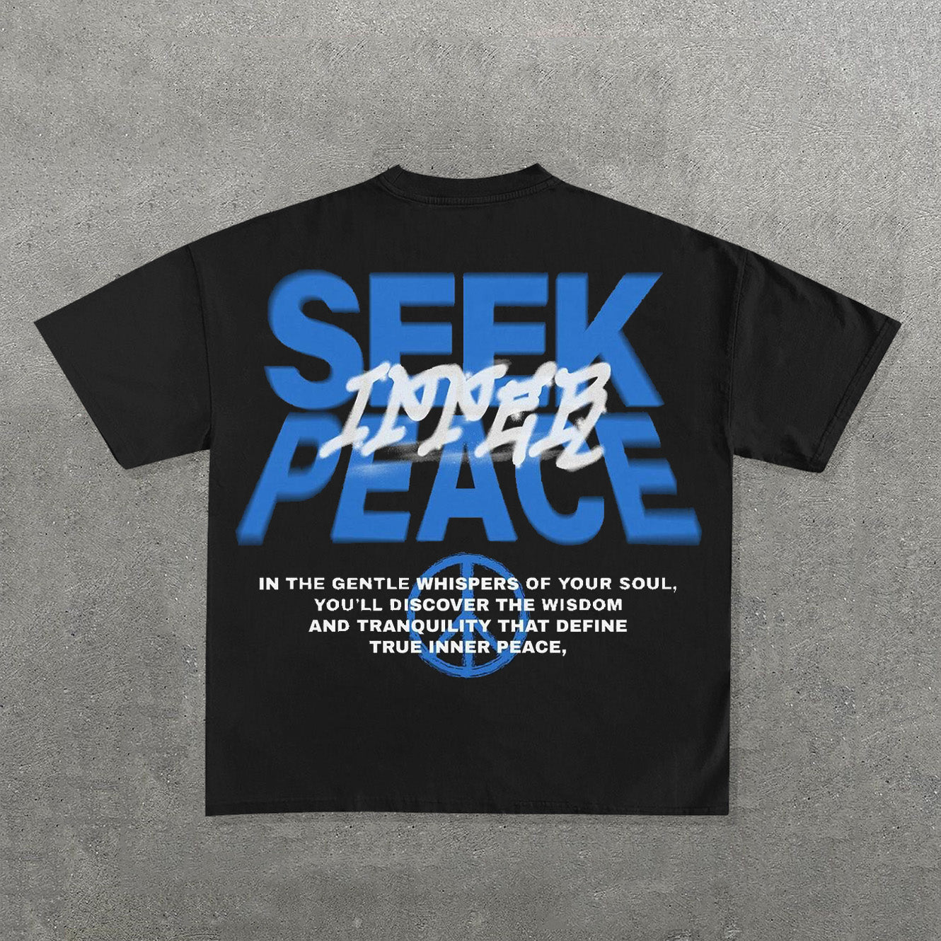Seek Inner Peace Print Short Sleeve T-Shirt