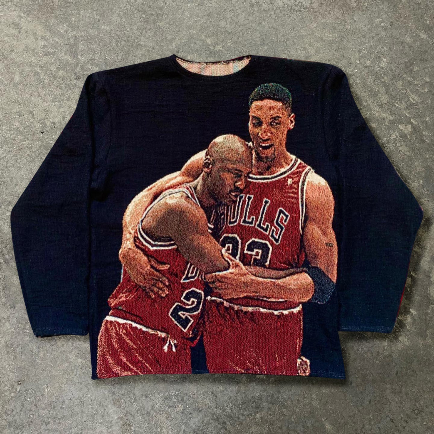 retro tapestry street print sweatshirt