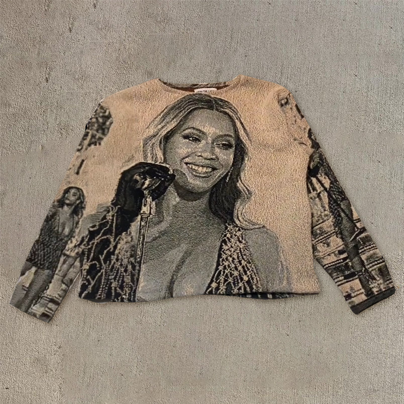 Retro Hip Hop Casual Tapestry Sweatshirt