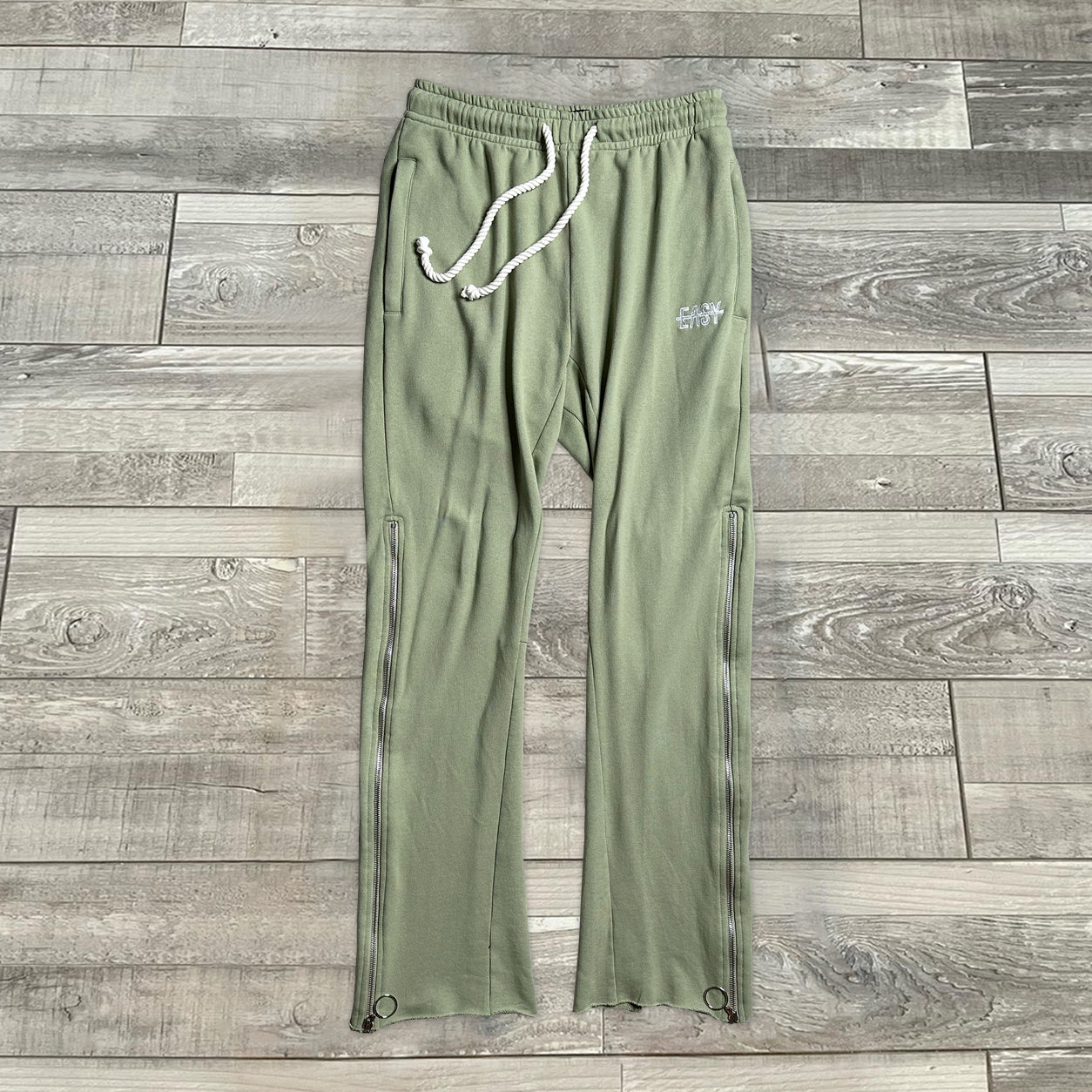 Fashion casual printed zip trousers