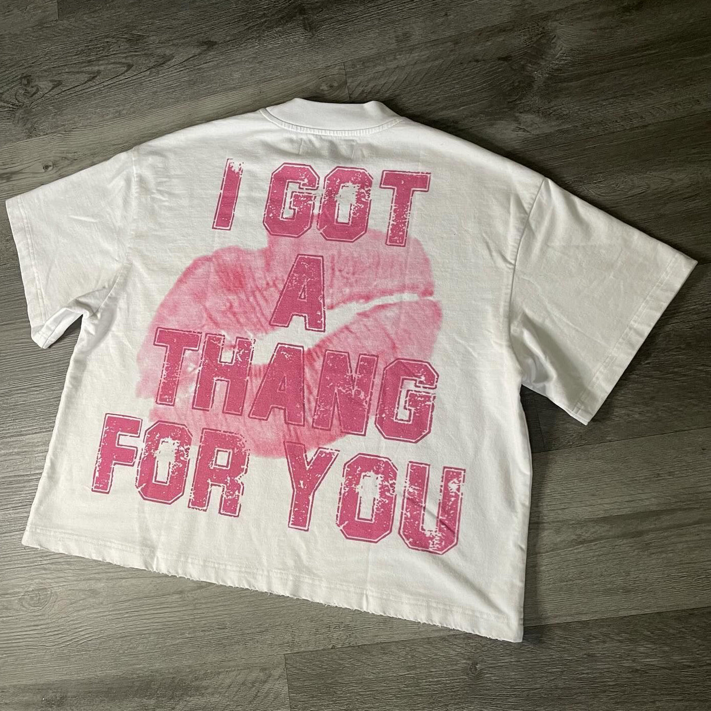 I Got A Thang For You Print Short Sleeve T-Shirt