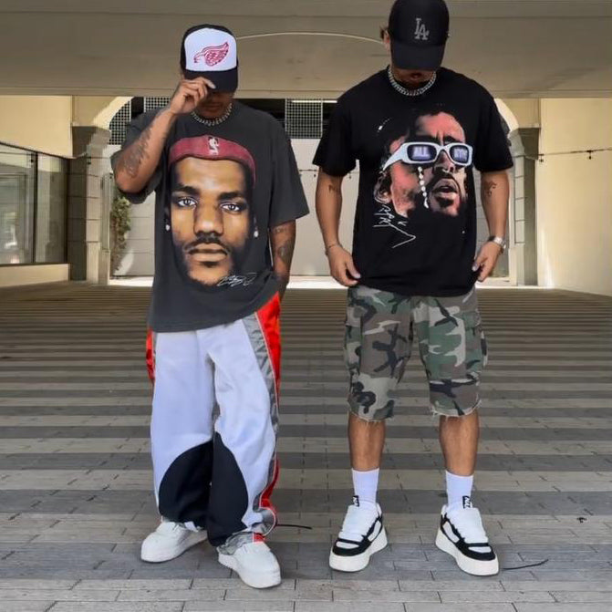 Street hip hop printed short sleeve T-shirt
