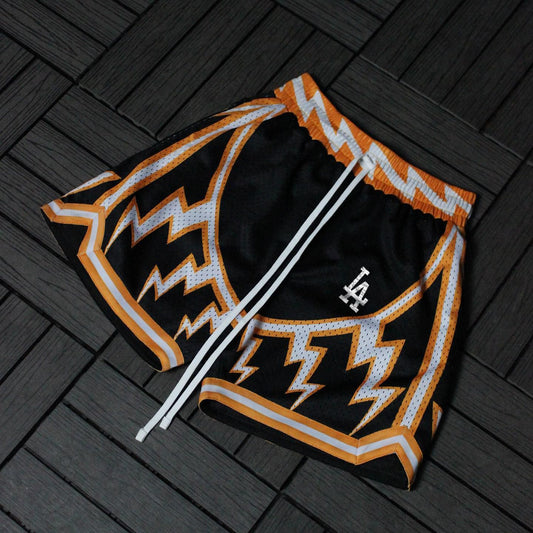 Tide brand LA lightning basketball zipper shorts