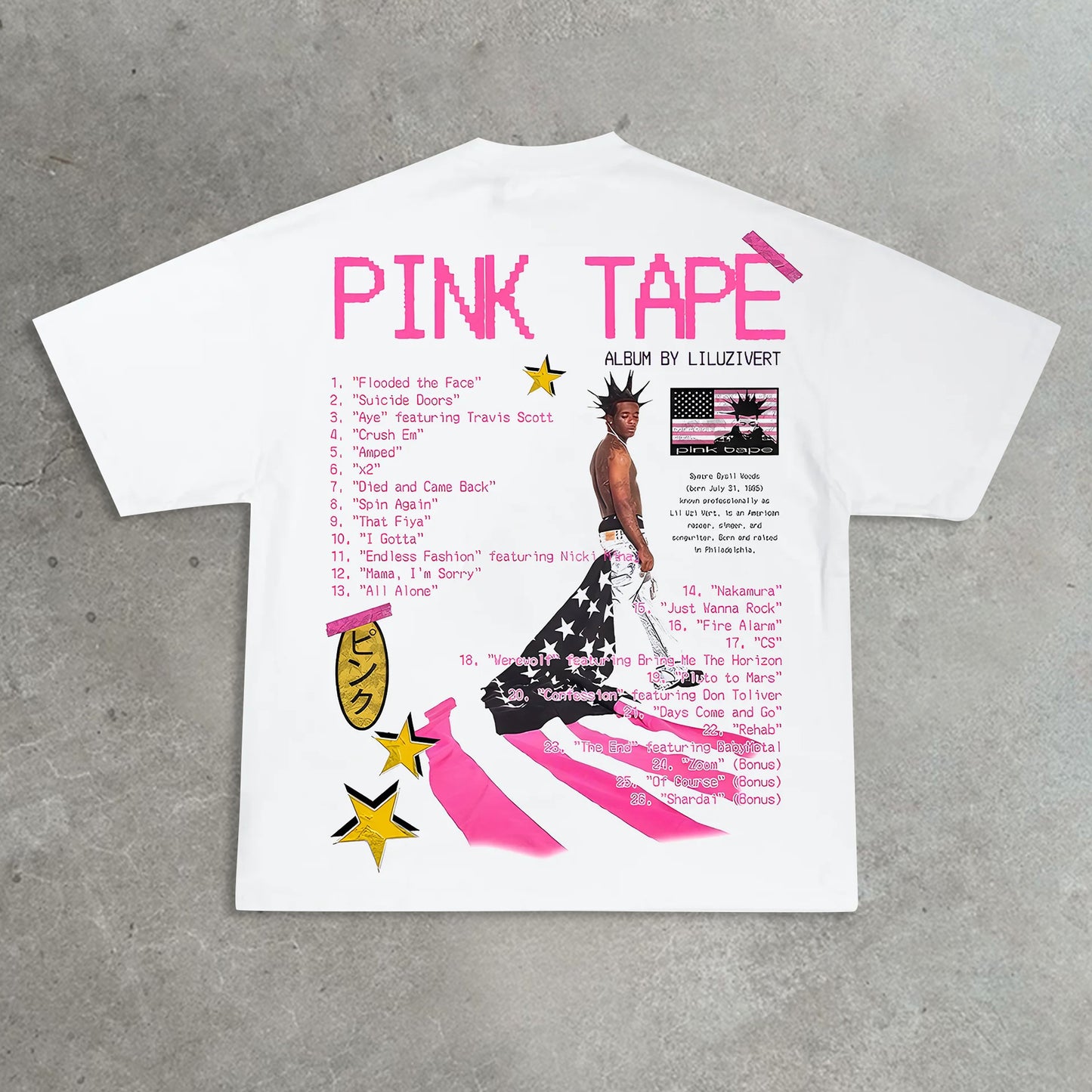Rapper printed cotton T-shirt