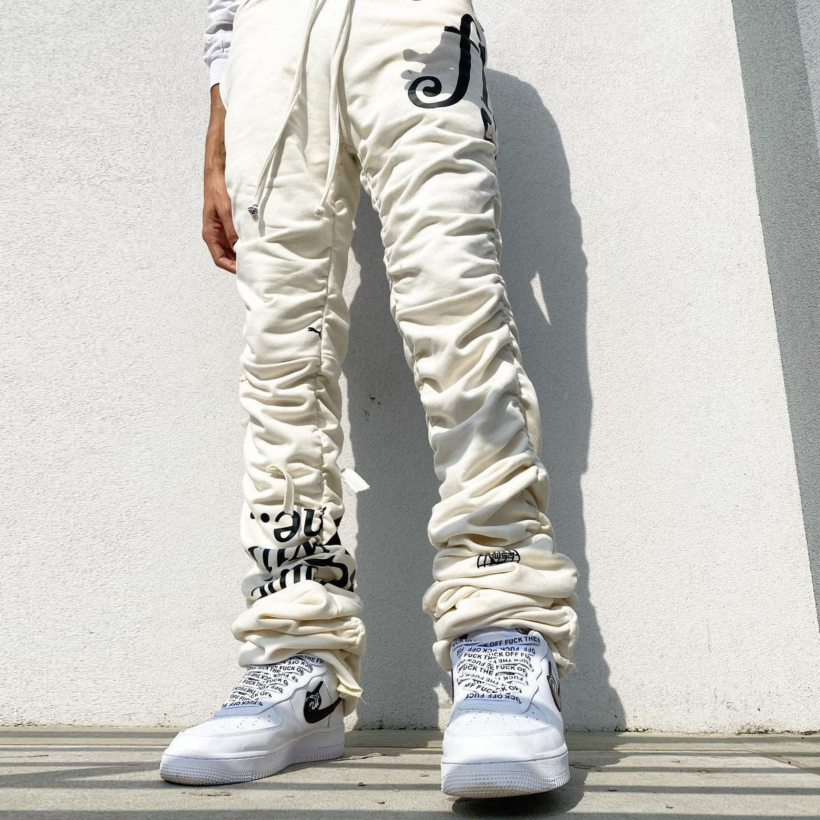 Retro Hip Hop Stacked Fashion Trousers