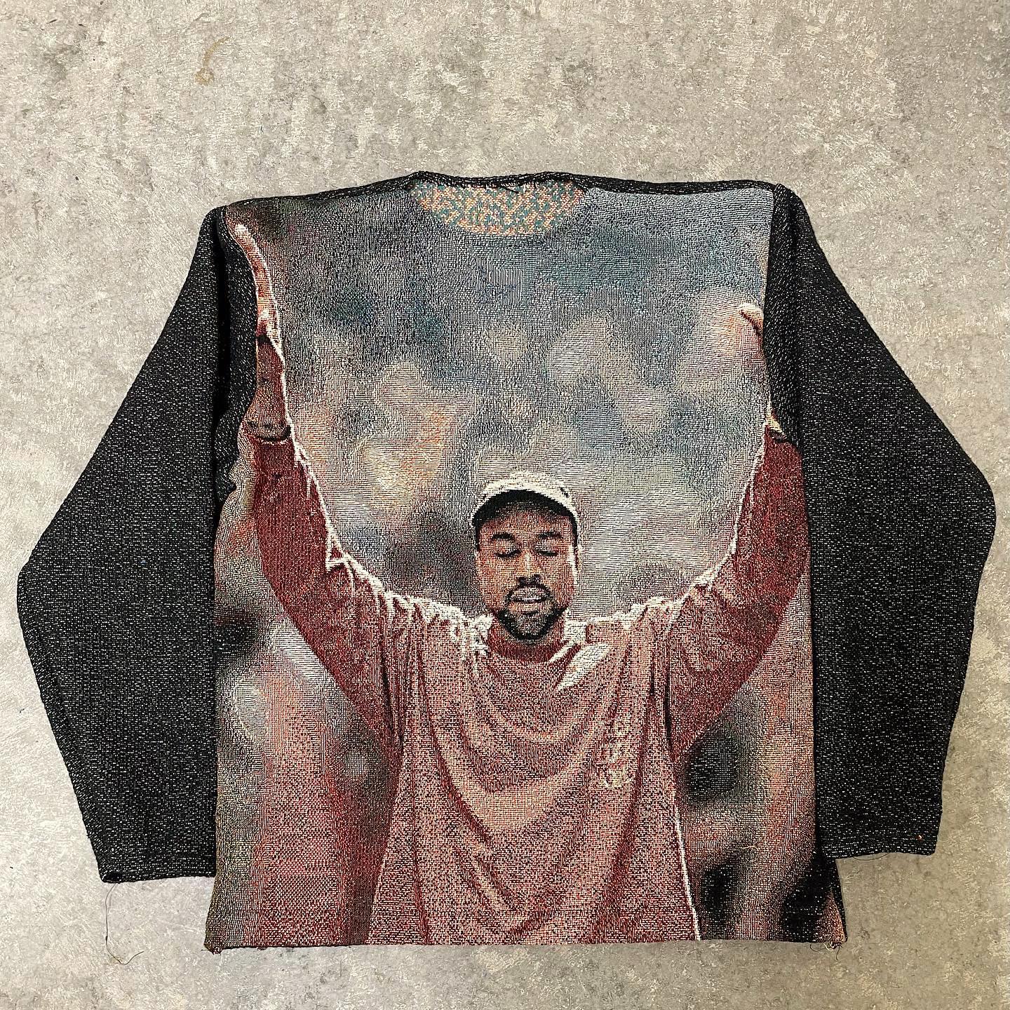 Retro trendy basketball pattern tapestry sweatshirt