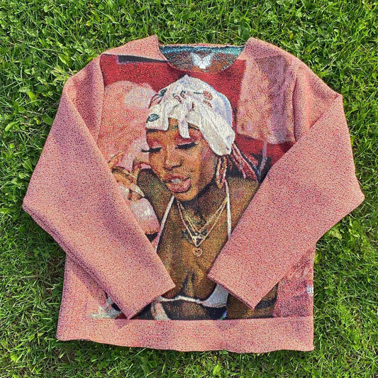 Trendy Hip Hop Graphic Tapestry Sweatshirt