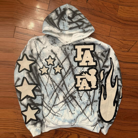 Fashionable personalized printed star hoodie