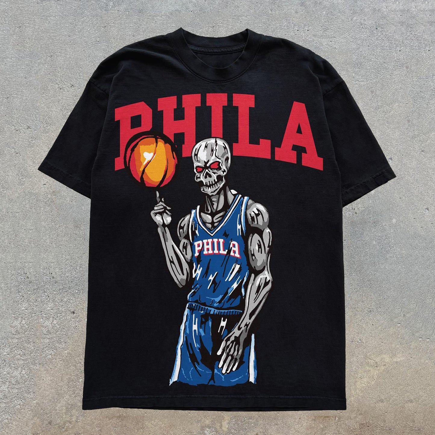 Basketball Player Print Short Sleeve T-Shirt