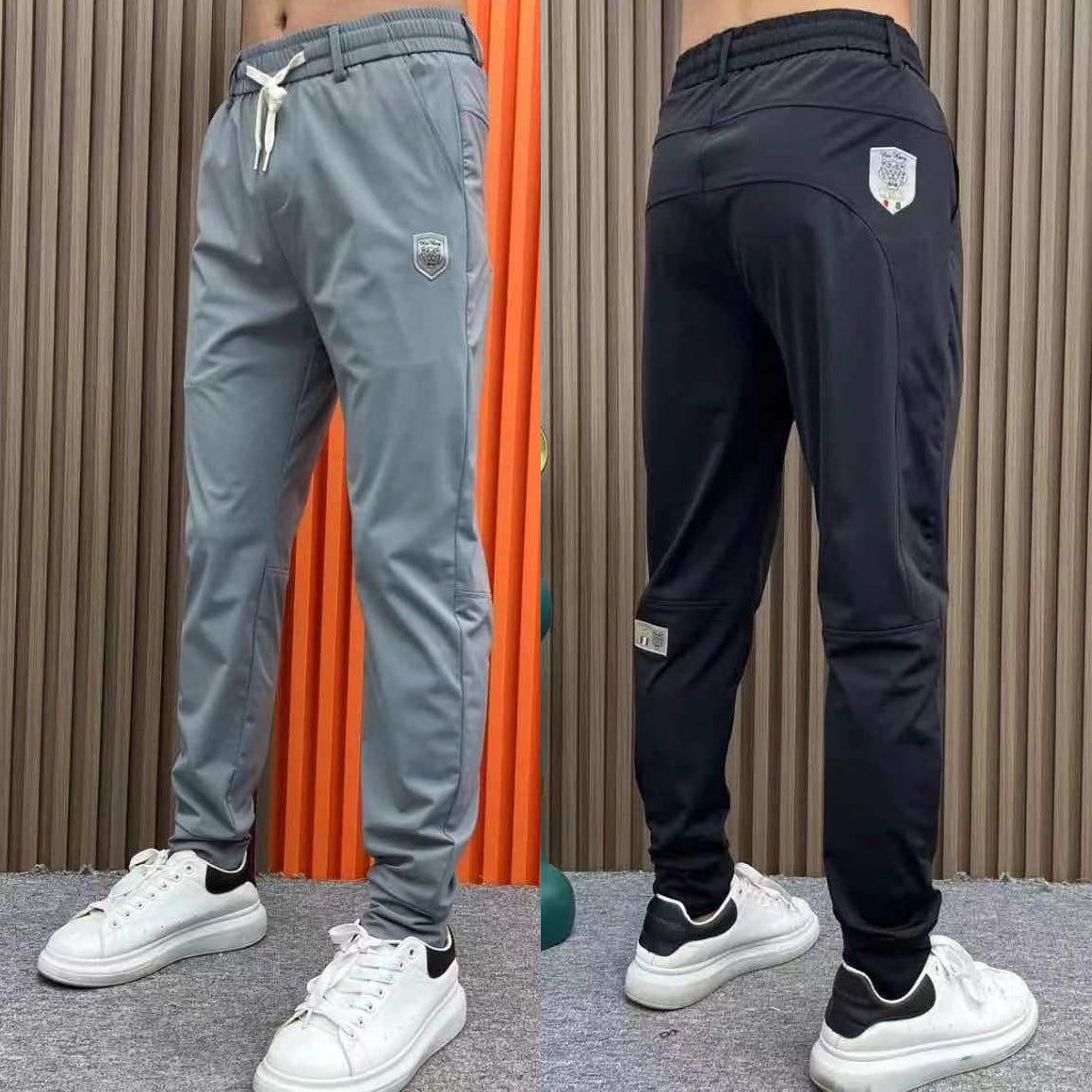Casual splicing foreign style fashion legged trousers