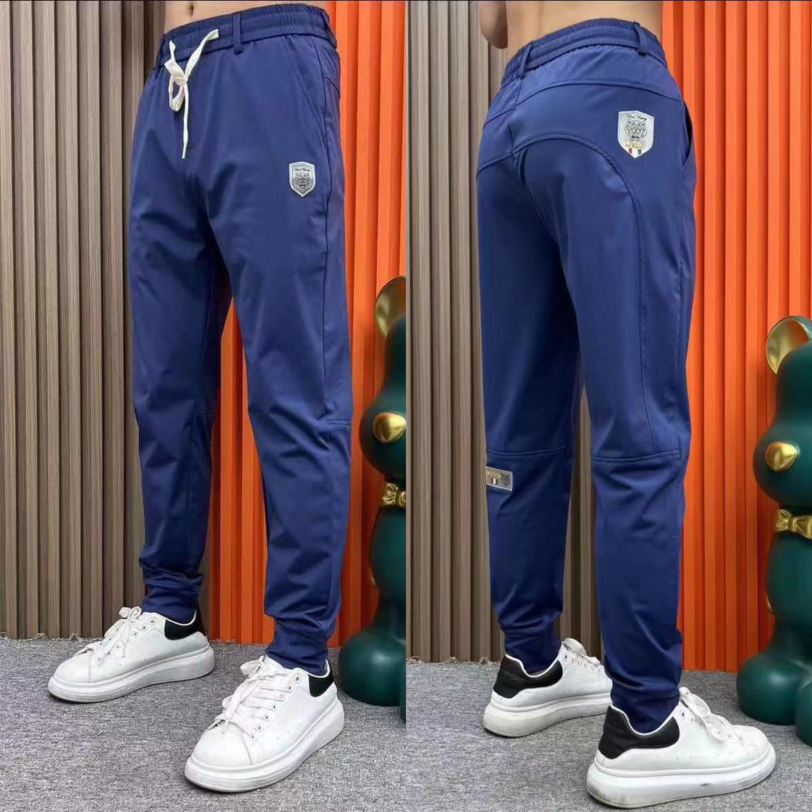 Casual splicing foreign style fashion legged trousers