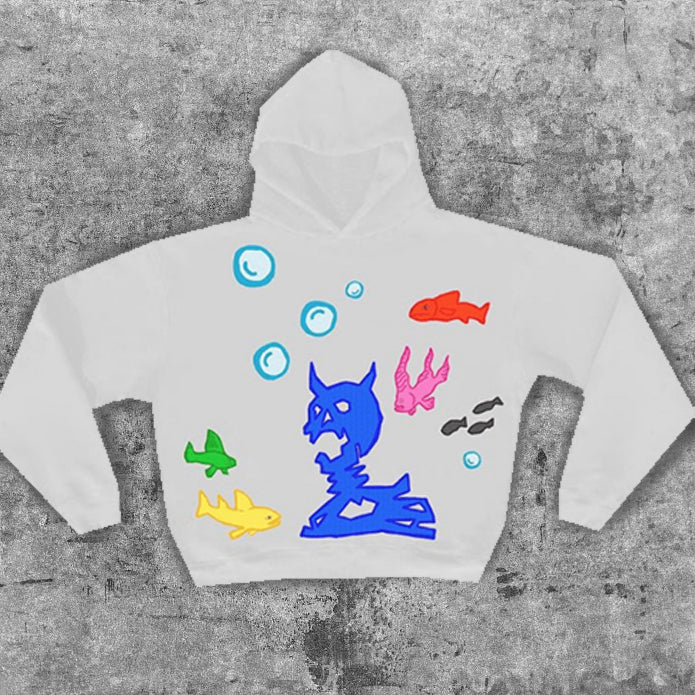 Underwater world devil casual home sports street hoodie