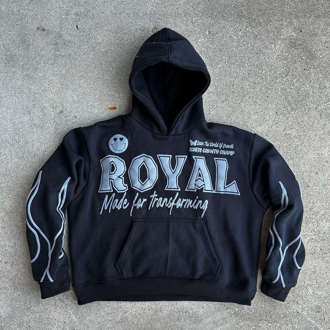 Retro hip hop casual trendy hoodie