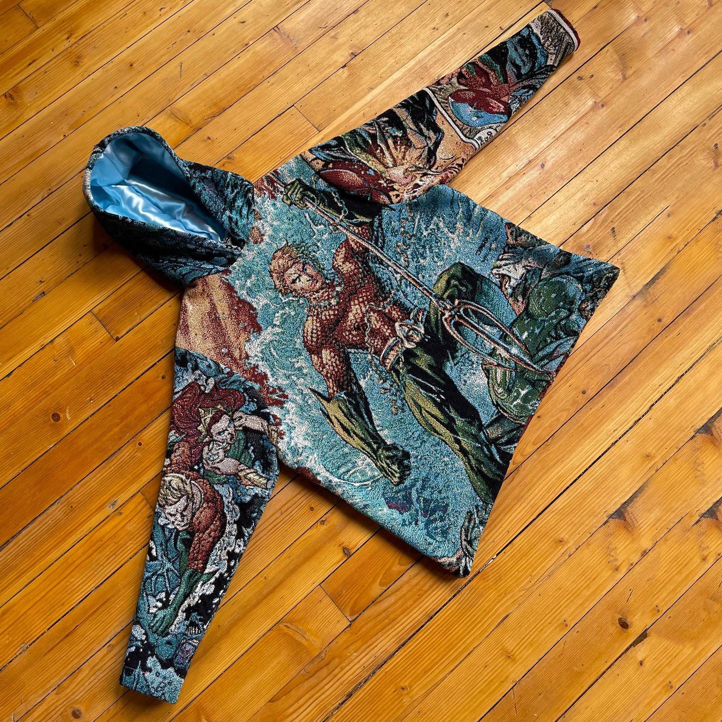 Poseidon casual street retro tapestry hoodie
