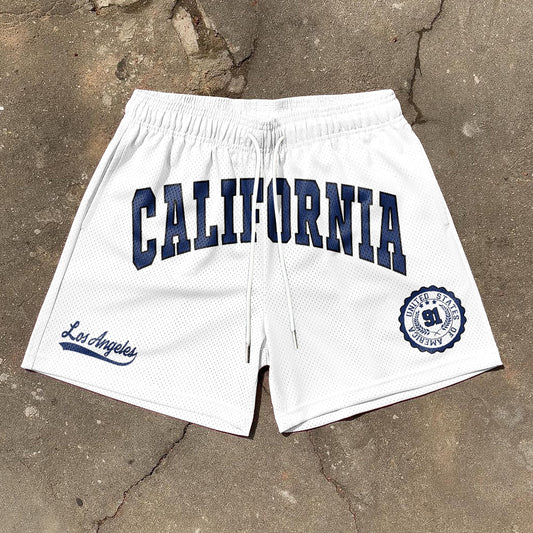 Tide brand retro street mesh shorts