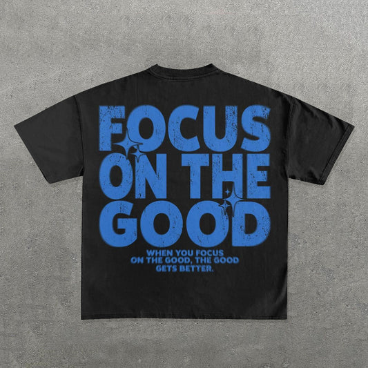 Focus On The Good Print Short Sleeve T-Shirt