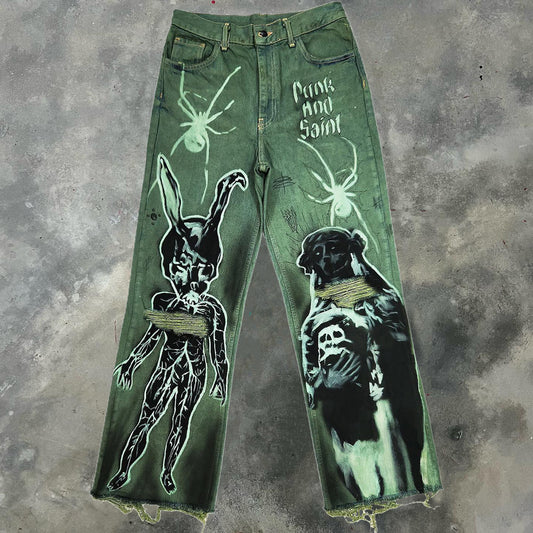 God's Redemption Casual Graffiti Jeans