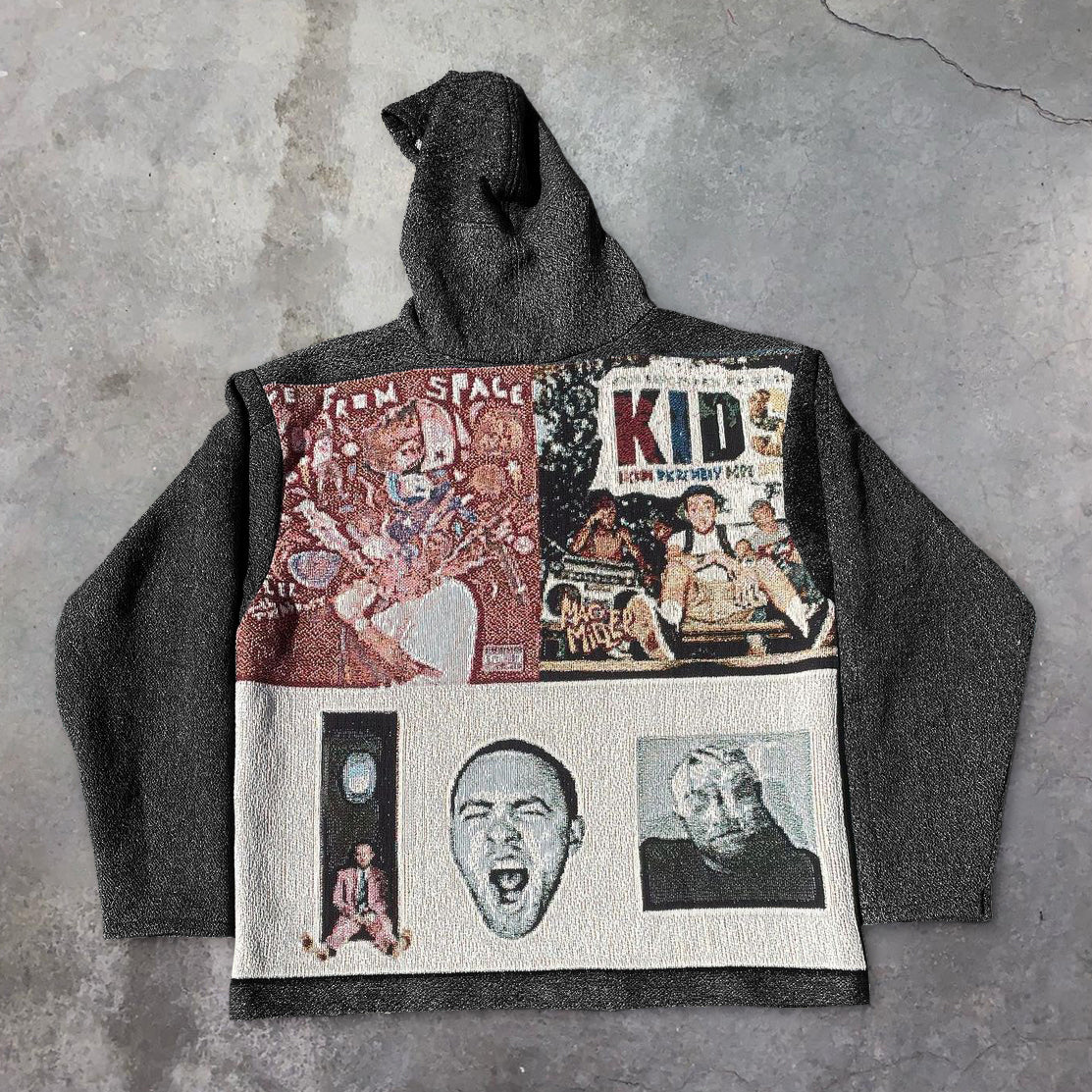 Street hip-hop trendy retro hoodie