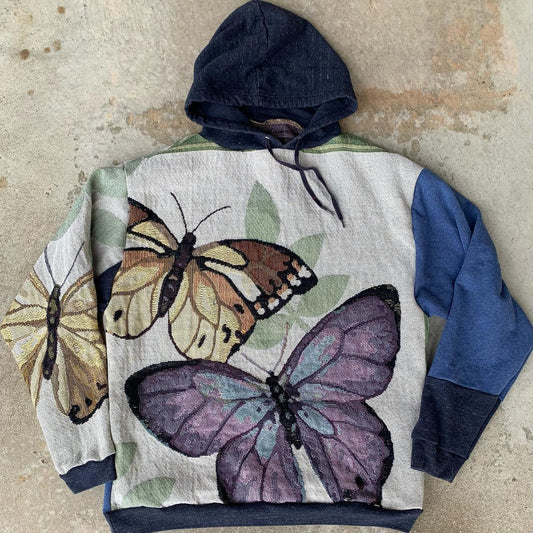 Butterfly Print Long Sleeve Hoodies