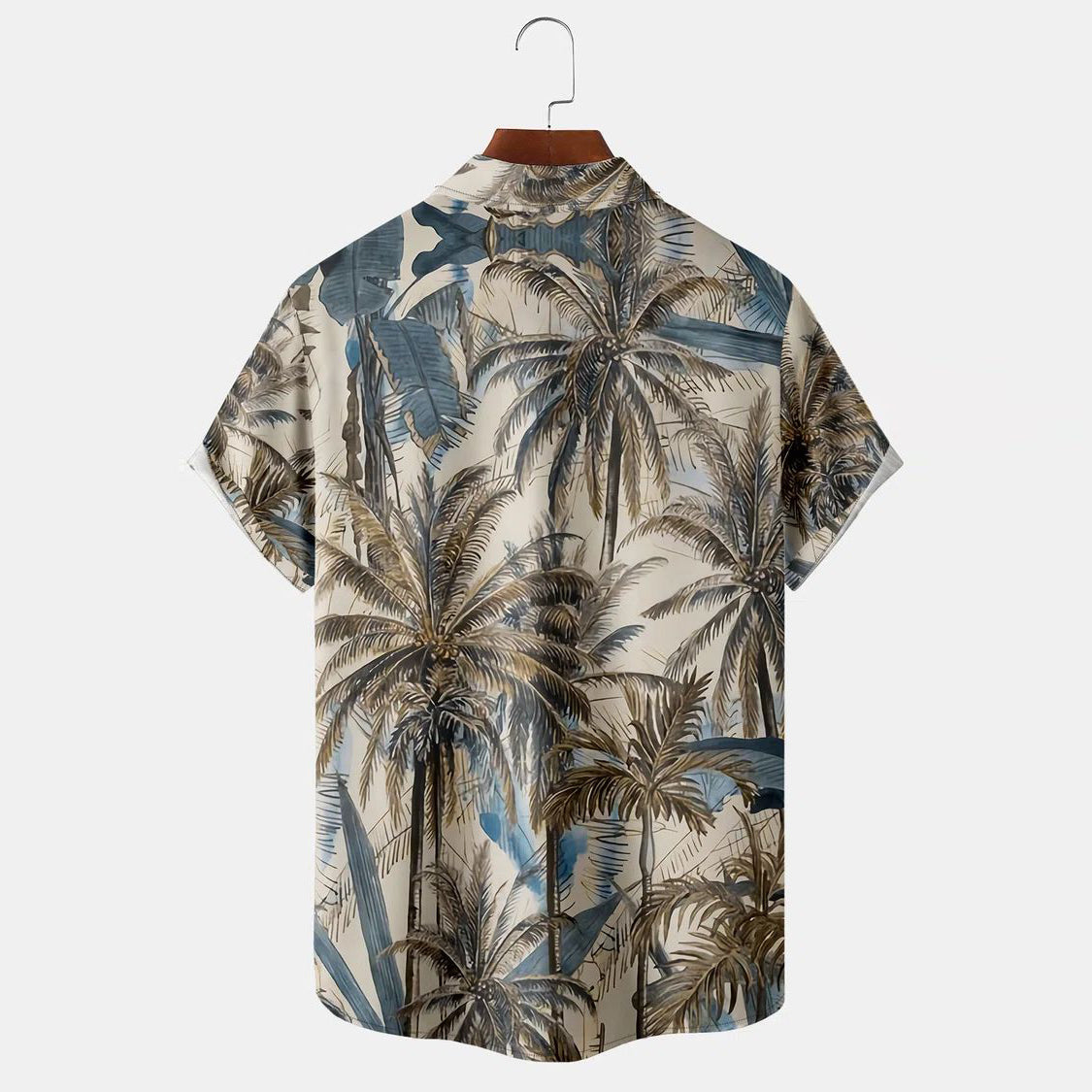 Retro fashion brand coconut tree print shirt