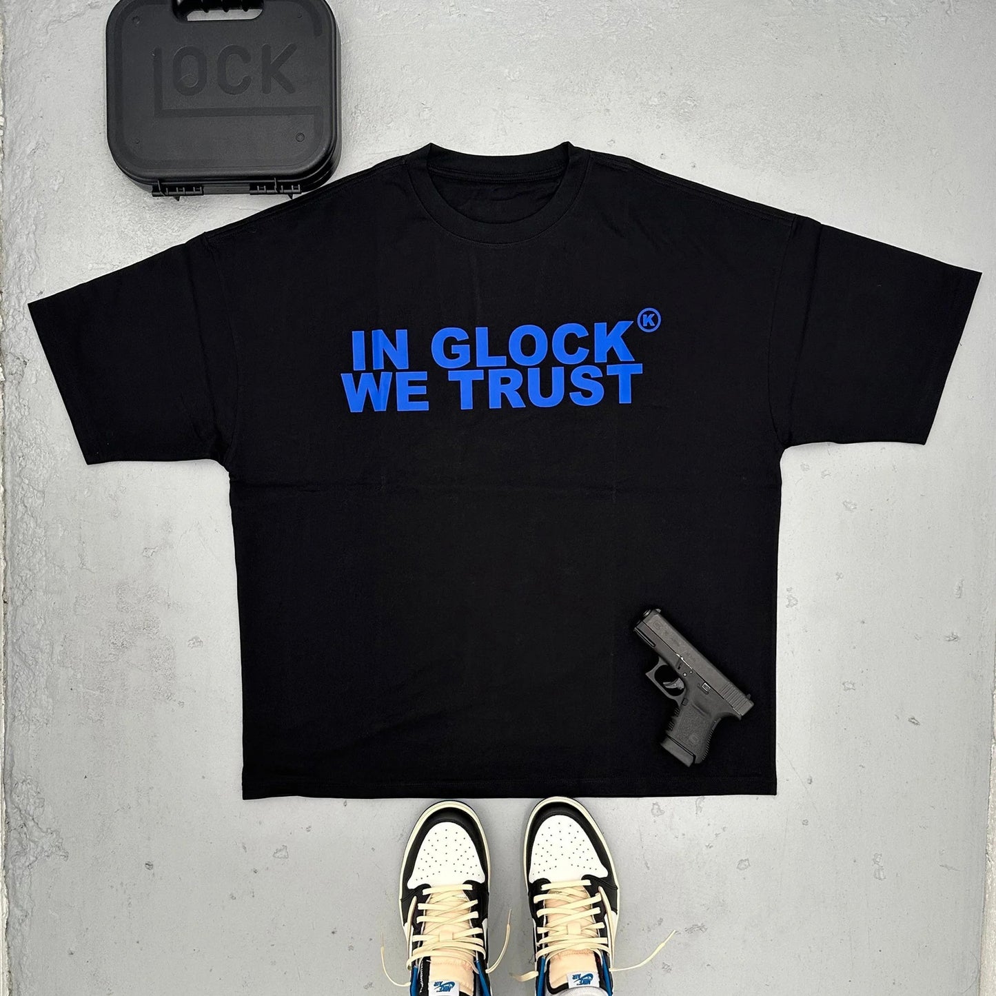 In Glock We Trust printed T-shirt