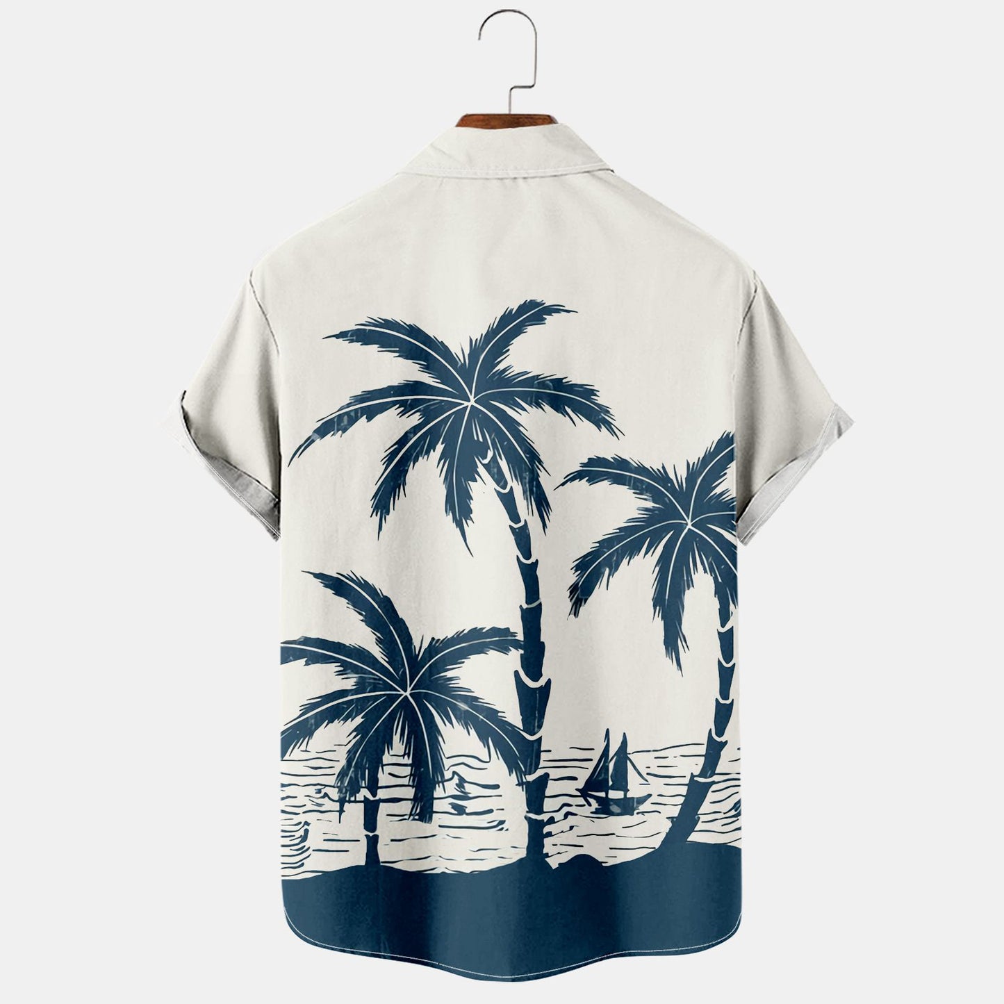 Casual coconut tree print shirt