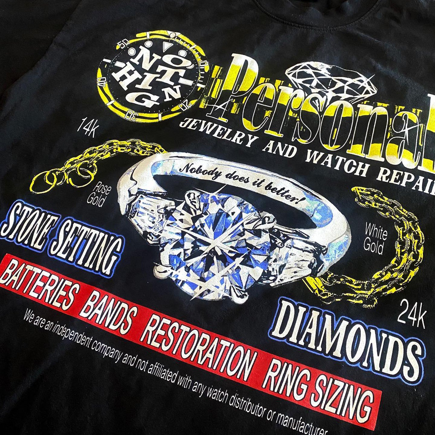 Diamond ring print street T-shirt